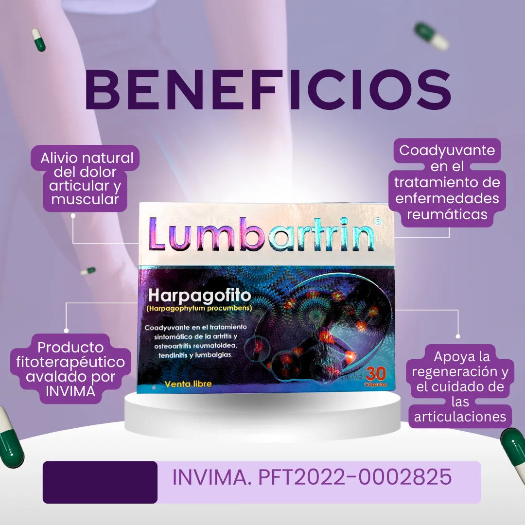 LumbarTrin x 30 cápsulas para las articulaciones - Alivia el dolor, reduce la inflamación y mejora la movilidad✨HOY 30%DCTO