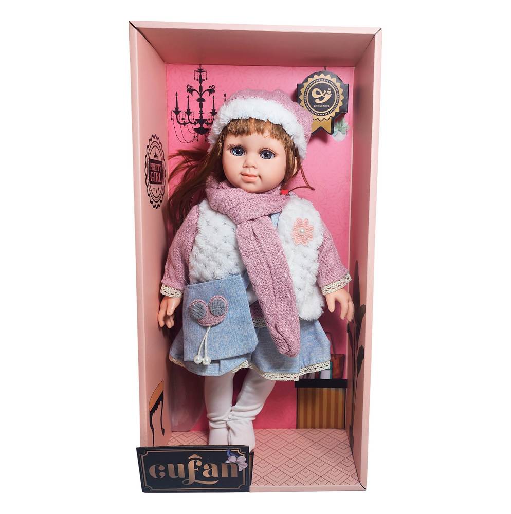 Muñeca Reborn realista Edición Invierno con bolsito de juguete - Mide 38 cm x 20 cm