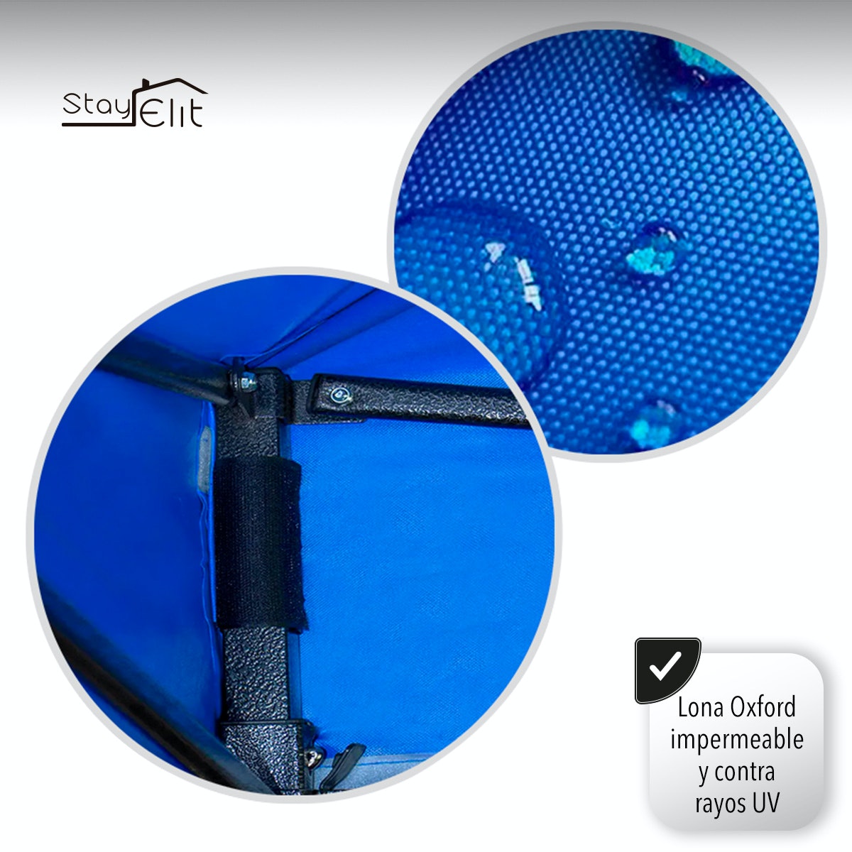 Carpa estilo toldo plegable - Mide 3mx3m y es impermeable