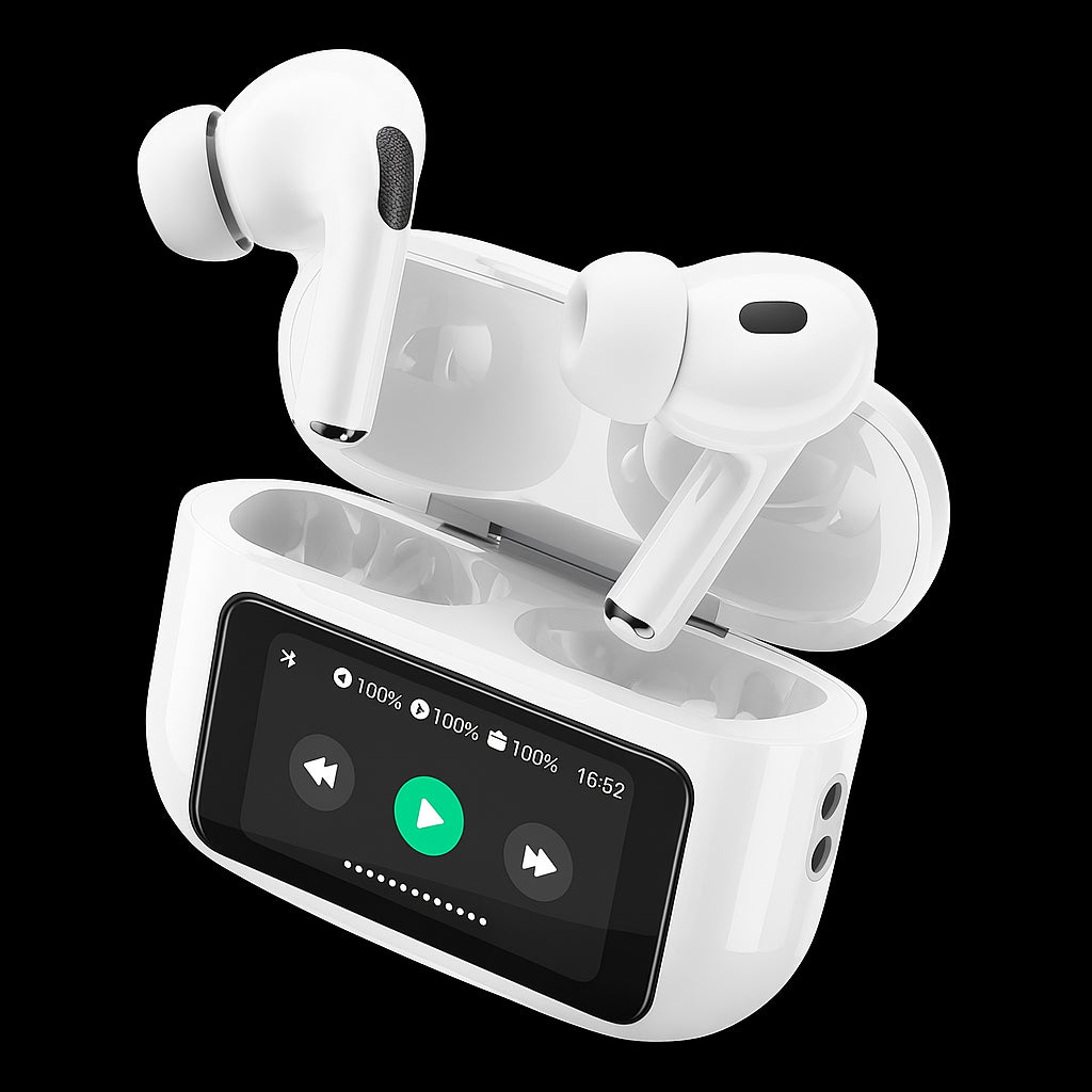 Audífonos inalámbricos tipo Airpods 2 Pro Gen con pantalla táctil - Compatible con Android y iPhone