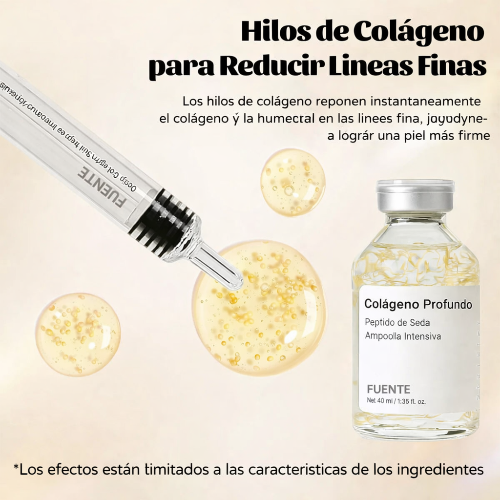 Ampolleta coreana de Colágeno con péptidos de seda - Reduce eficazmente las arrugas