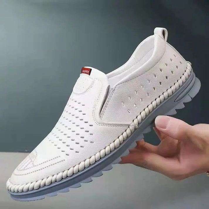 Mocasines en cuero genuino para hombre - Son cosidos y con suela antideslizante🎁HOY 50% DCTO