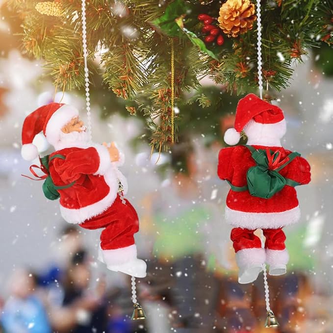 Papá Noel Escalador con Sonidos - Estrena decoración navideña (NO incluye pilas)✨HOY 30%DCTO