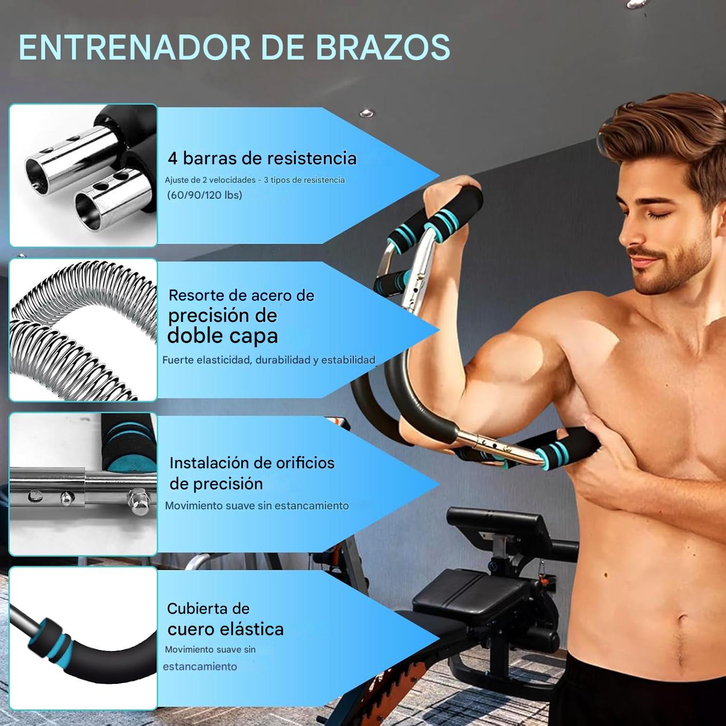 Twister Arm Trainer | Ejercitador de Brazos Ajustable: trabaja el tren superior y lo hace crecer