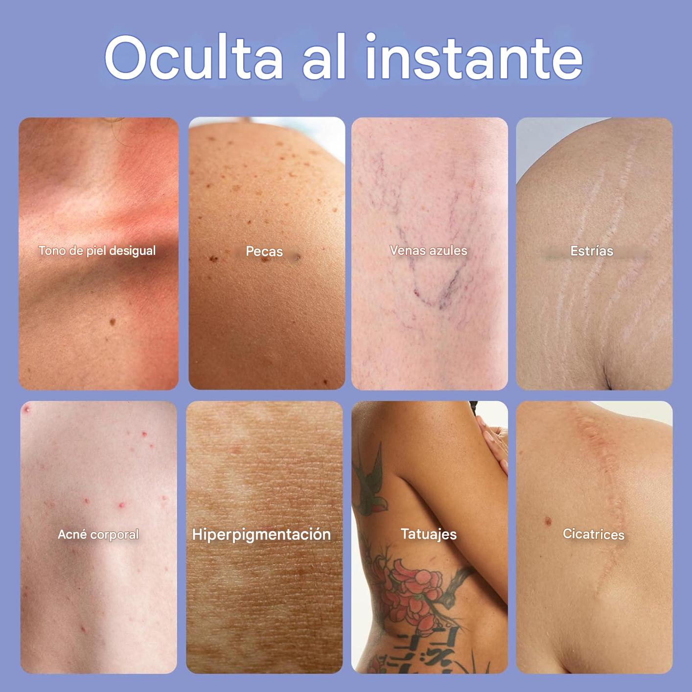Perfeccionador Corporal a prueba de agua y sudor - Se ajusta a tu tono de piel cubriendo manchas, cicatrices, tatuajes✨HOY 50%DCTO