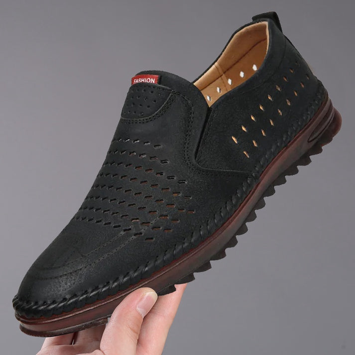 Mocasines en cuero genuino para hombre - Son cosidos y con suela antideslizante🎁HOY 50% DCTO