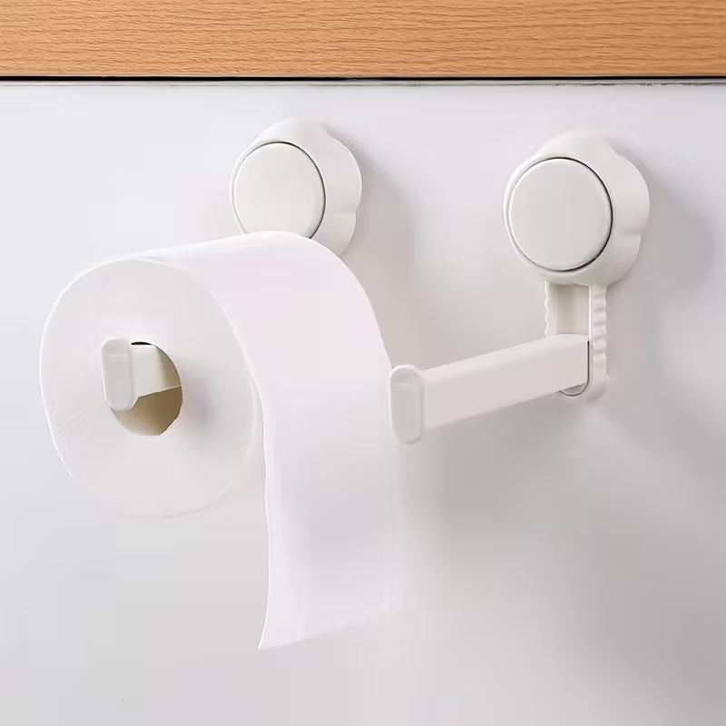 Soporte para papel higiénico con adhesivo impermeable - Duradero y de fácil instalación.