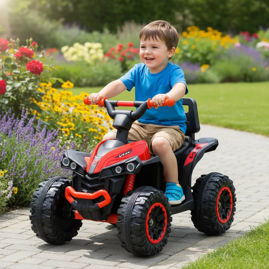 Cuatrimoto Eléctrica recargable para niños de 2 a 5 años - Con luces, sonidos y conexión bluetooth🎁HOY 30%DCTO