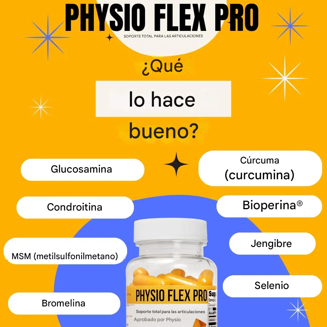 Physio Flex Pro® Suplemento para las articulaciones x60 cápsulas - Desinflama, reduce el dolor y mejora la movilidad✨HOY 30% DCTO