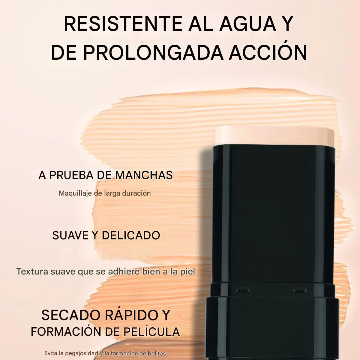 Pague 1 Y LLEVE 2 Base mate de alta cobertura y máxima duración en barra (INCLUYE BROCHA) - Cubre cualquier imperfección