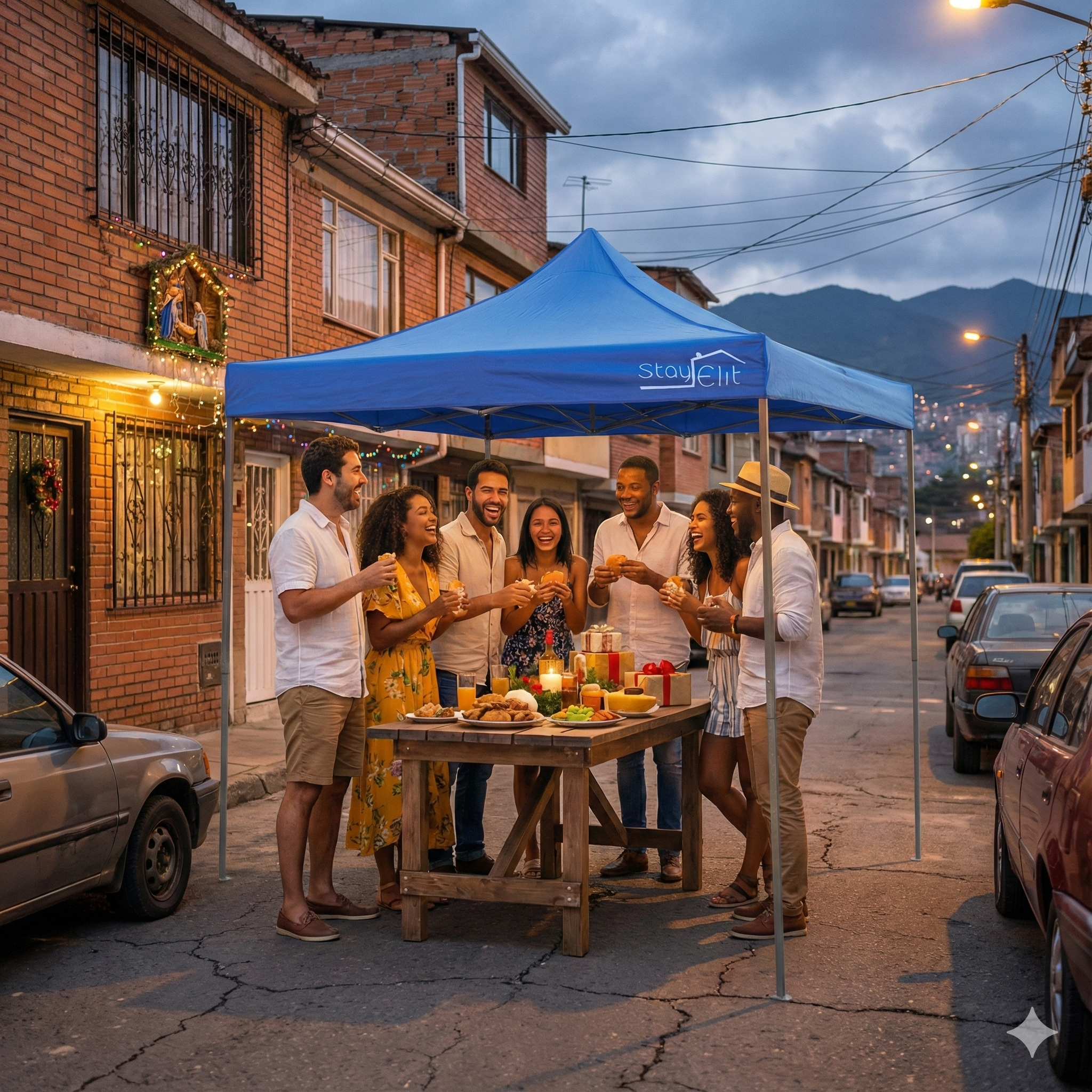 Carpa estilo toldo plegable - Mide 3mx3m y es impermeable