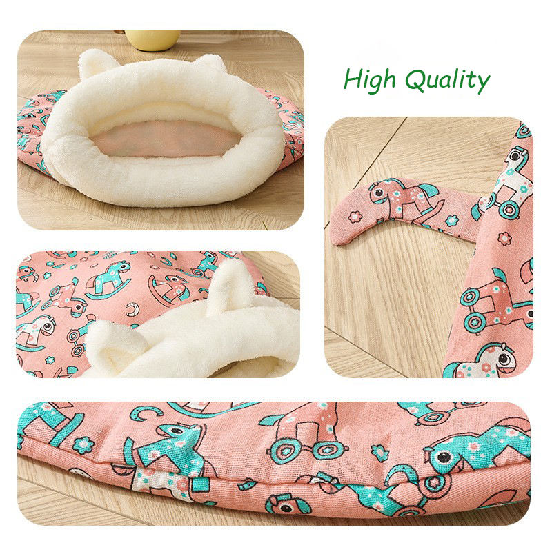 Cama en forma de saquito acolchado para gatos - Mide 55cms de largo x 45cms de ancho