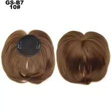 Prótesis de cabello base con flequillo para ocultar la calvicie - Lo puedes tinturar, rizar o alisar✨HOY 50% DCTO