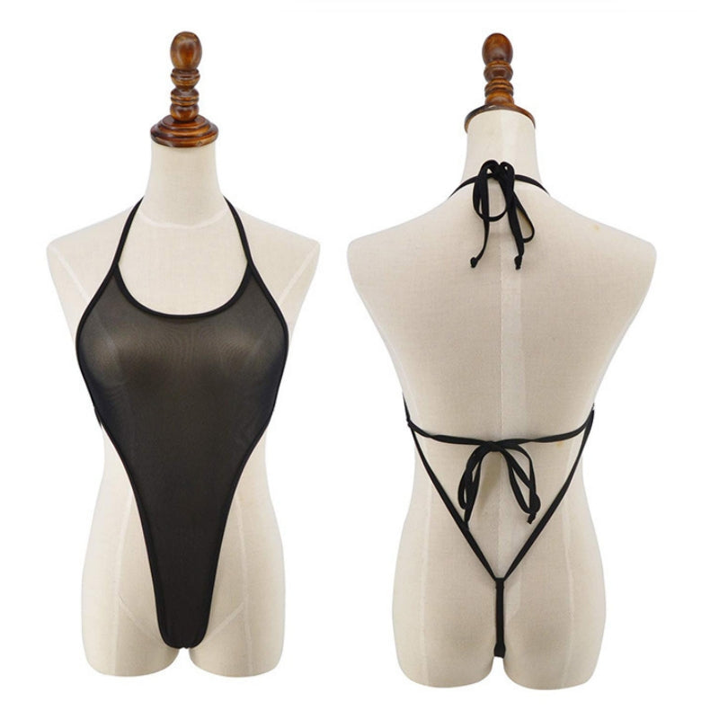 Body en malla Aura PACK X3 (Negro, blanco y rojo) - Con cintura alta y estilo hilo en la parte de atrás🔥Despierta la sensualidad