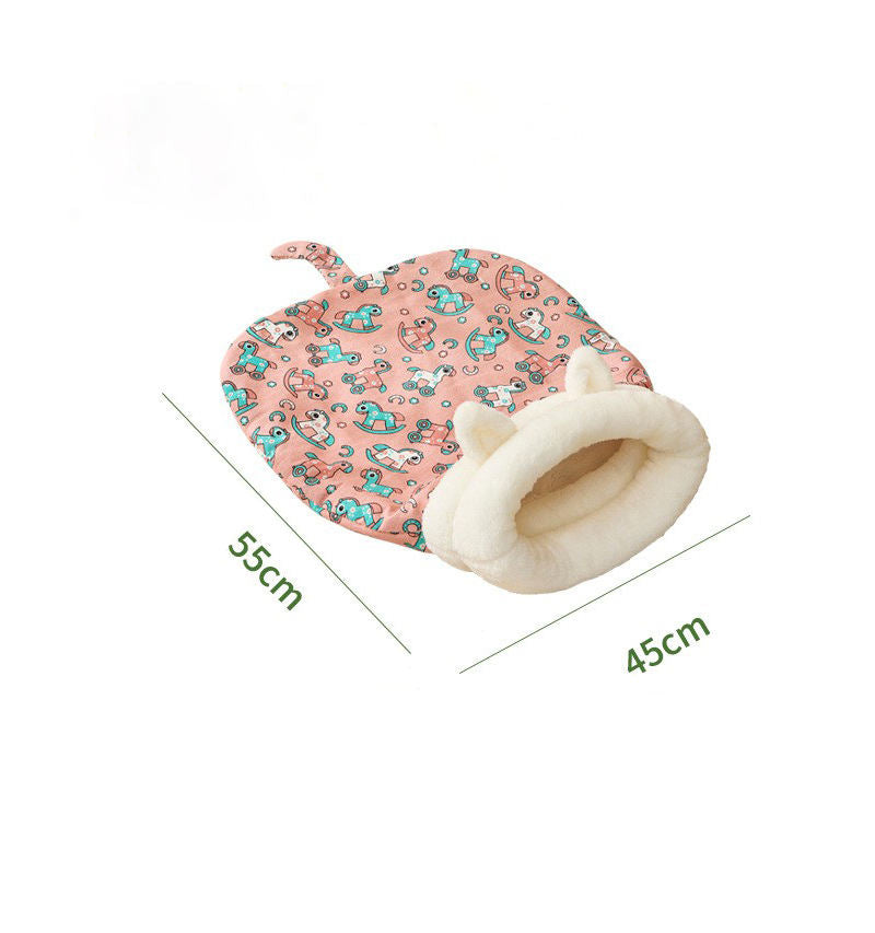 Cama en forma de saquito acolchado para gatos - Mide 55cms de largo x 45cms de ancho