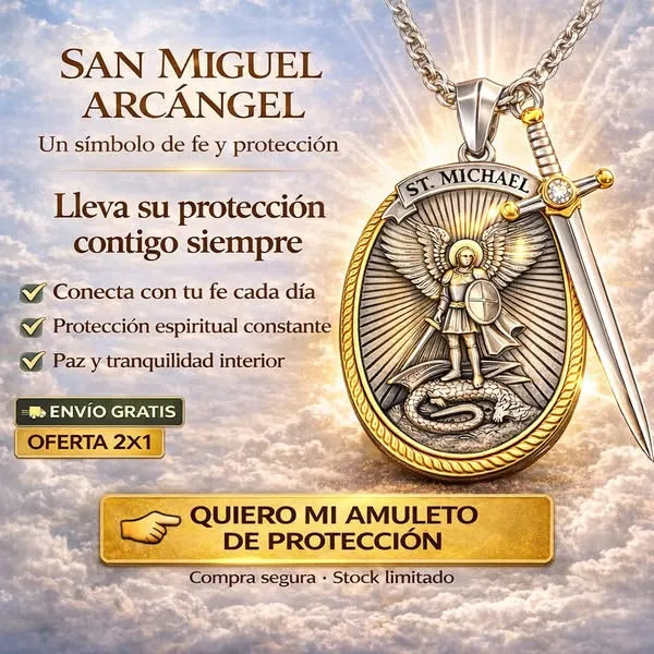 Paga 1 y lleva 2 collares de San Miguel Arcángel para la protección tuya y de tu familia