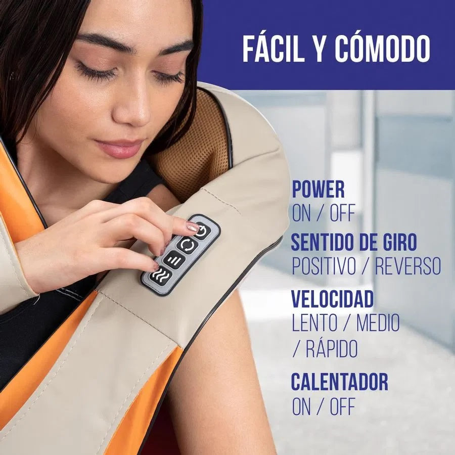 Masajeador eléctrico de acupuntura: destensiona y relaja cuello, espalda y hombros