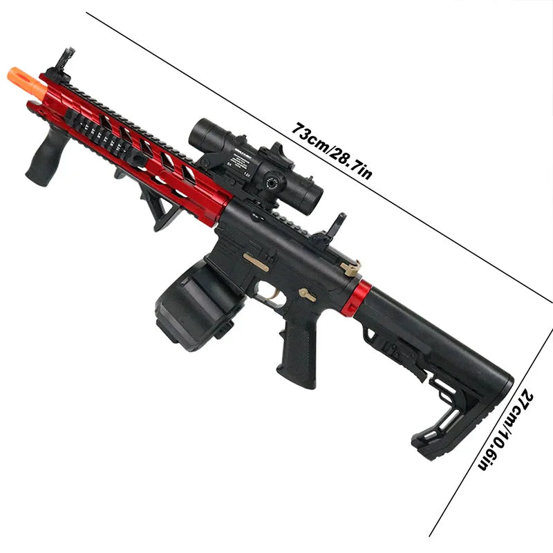 Rifle Lanzador de Hidrogel M416 con linterna y alcance de 15m- INCLUYE municiones, silenciador, batería y ACCESORIOS 🎁HOY 30%DCTO