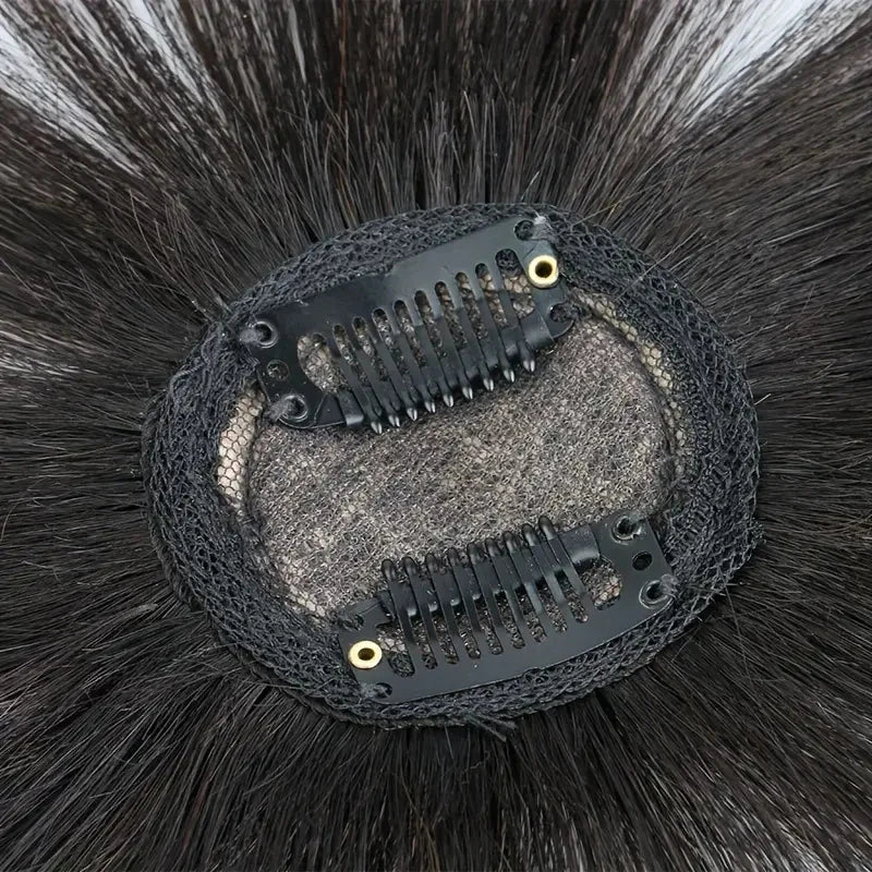 Prótesis de cabello base con flequillo para ocultar la calvicie - Lo puedes tinturar, rizar o alisar✨HOY 50% DCTO