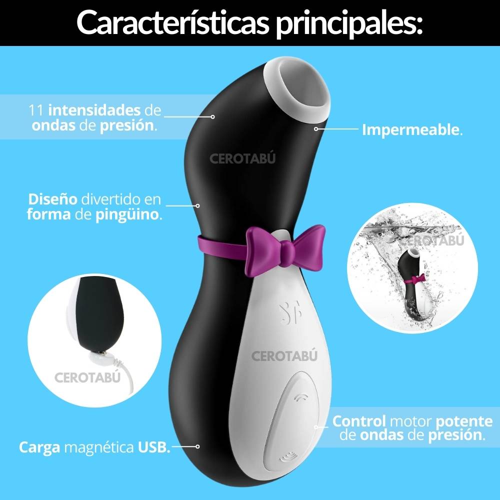 Satisfyer Penguin - Estimulador de clitoris para orgasmos intensos y explosivos🔥HOY 30%DCTO