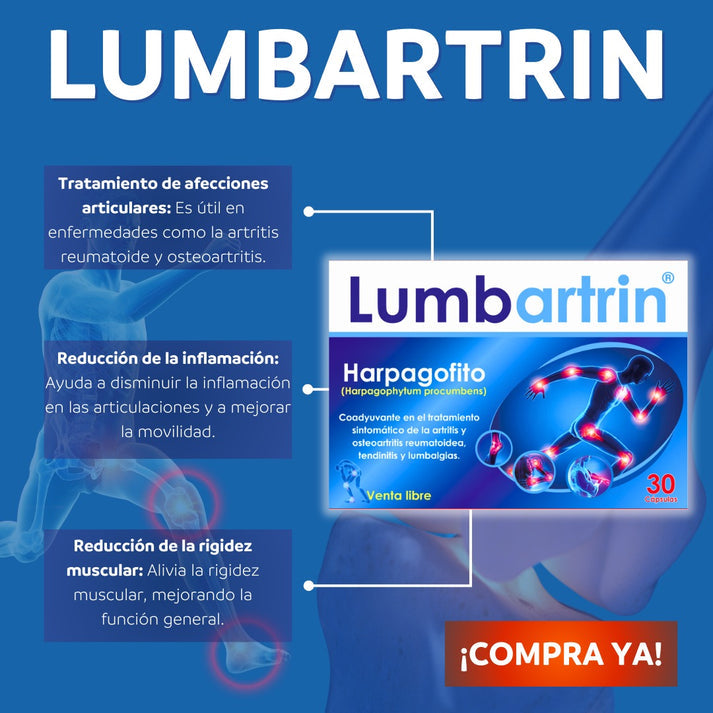 LumbarTrin x 30 cápsulas para las articulaciones - Alivia el dolor, reduce la inflamación y mejora la movilidad✨HOY 30%DCTO