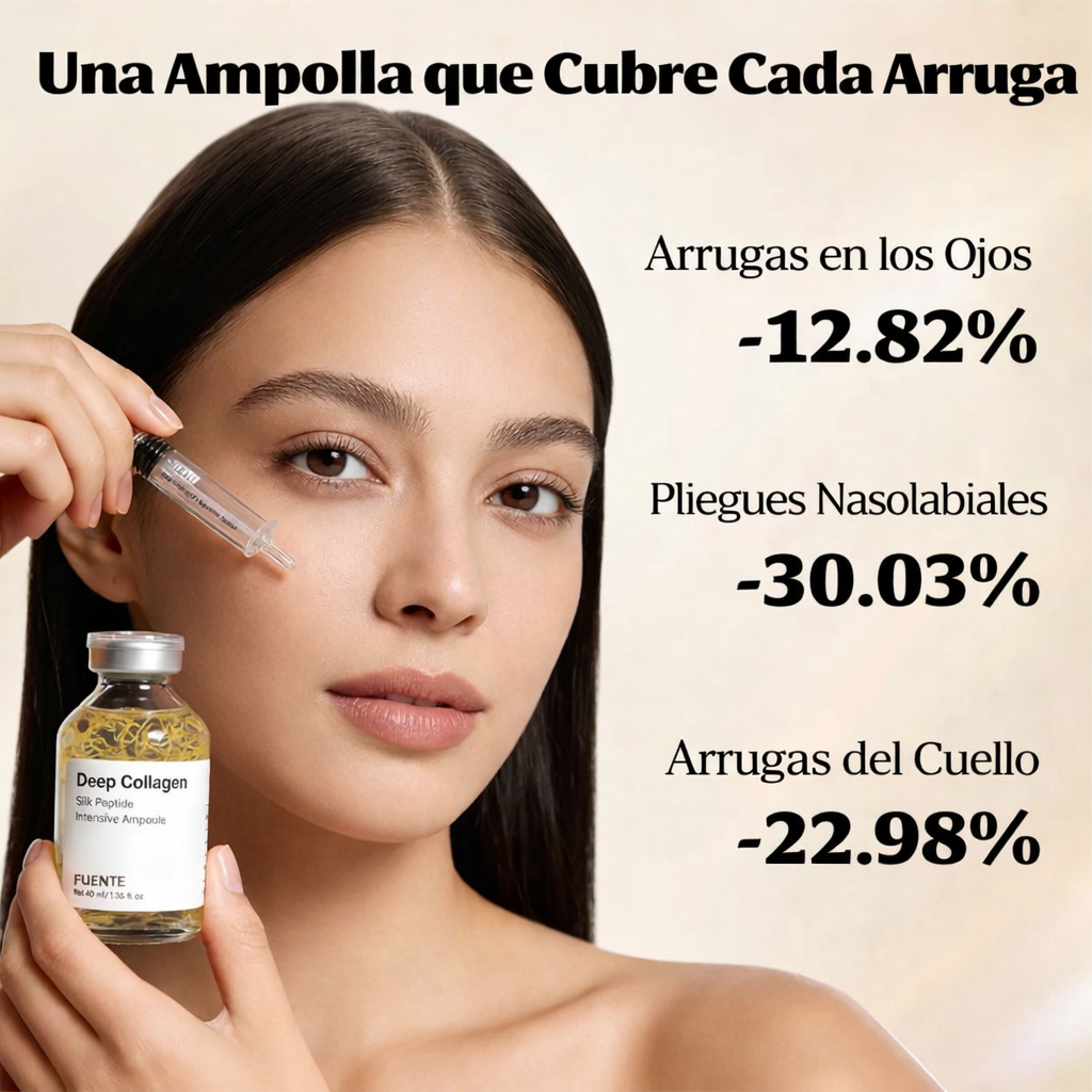 Ampolleta coreana de Colágeno con péptidos de seda - Reduce eficazmente las arrugas