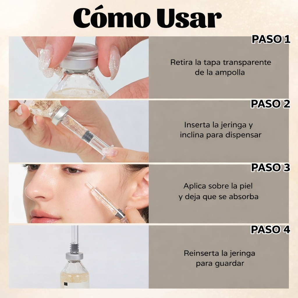 Ampolleta coreana de Colágeno con péptidos de seda - Reduce eficazmente las arrugas