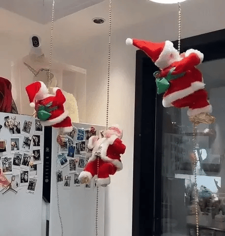 Papá Noel Escalador con Sonidos - Estrena decoración navideña (NO incluye pilas)✨HOY 30%DCTO