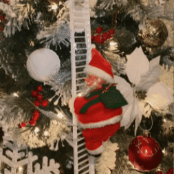 Papá Noel Escalador (INCLUYE escalera) - Sube y baja para darle vida a tu decoración🎅🏼HOY 30%DCTO