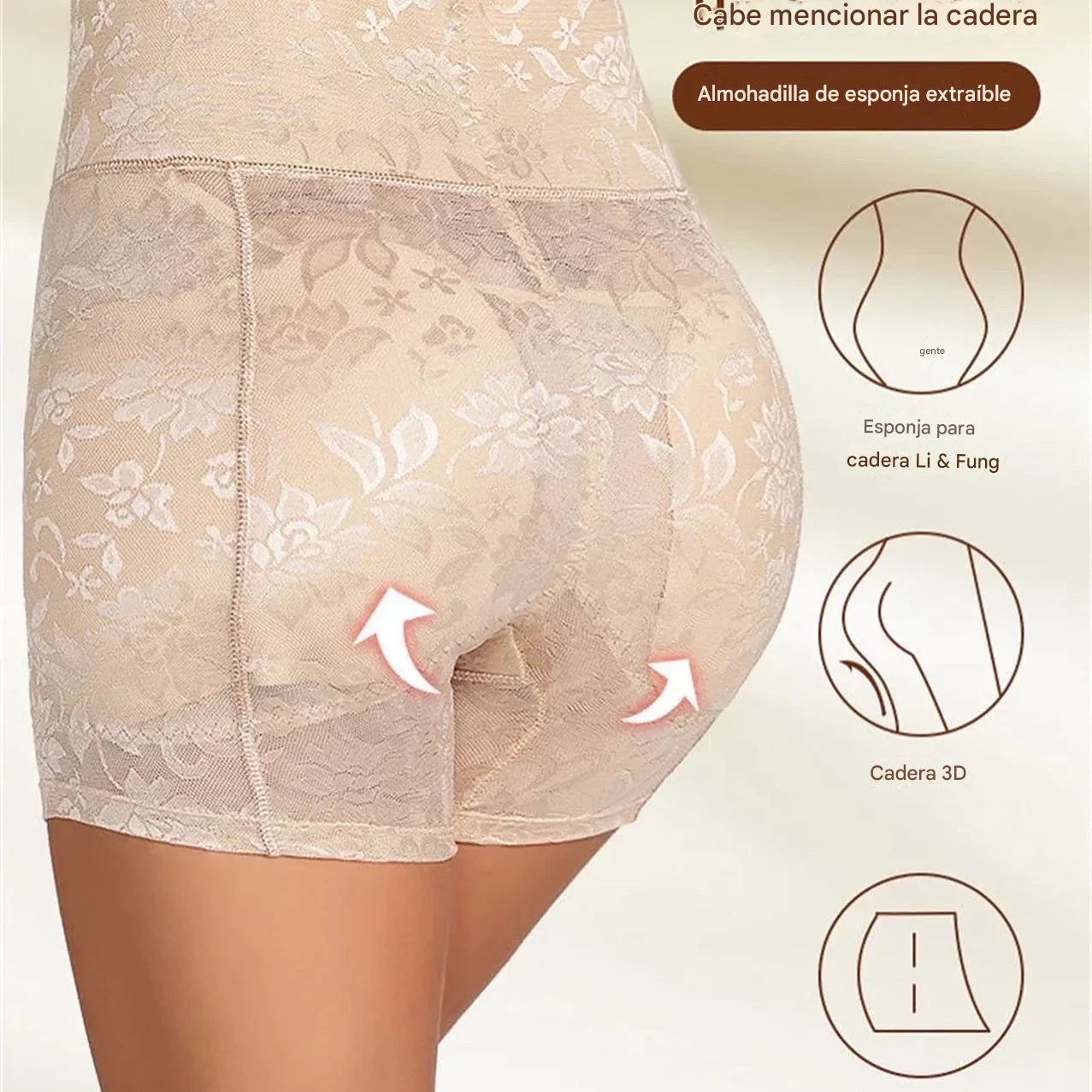 Panty voluminizador con relleno: luce unos glúteos y caderas de impacto en segundos