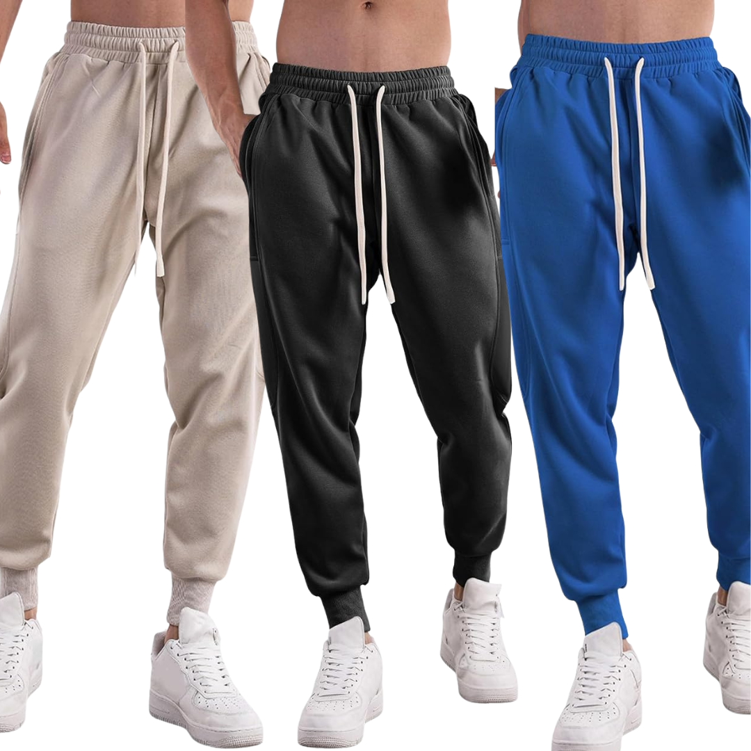 Paga 2 Y LLEVA 3 Joggers en algodón para Hombre - Con cintura ajustable y resorte en el tobillo🔥Últimas unidades