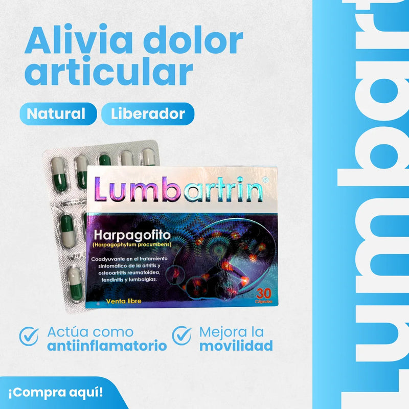 LumbarTrin x 30 cápsulas para las articulaciones - Alivia el dolor, reduce la inflamación y mejora la movilidad✨HOY 30%DCTO