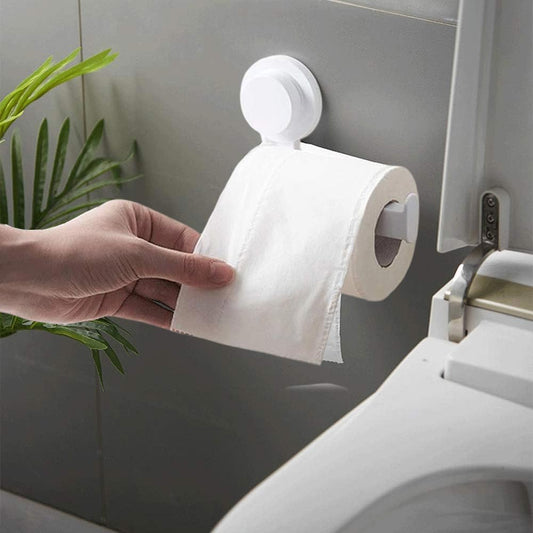 Soporte para papel higiénico con adhesivo impermeable - Duradero y de fácil instalación.