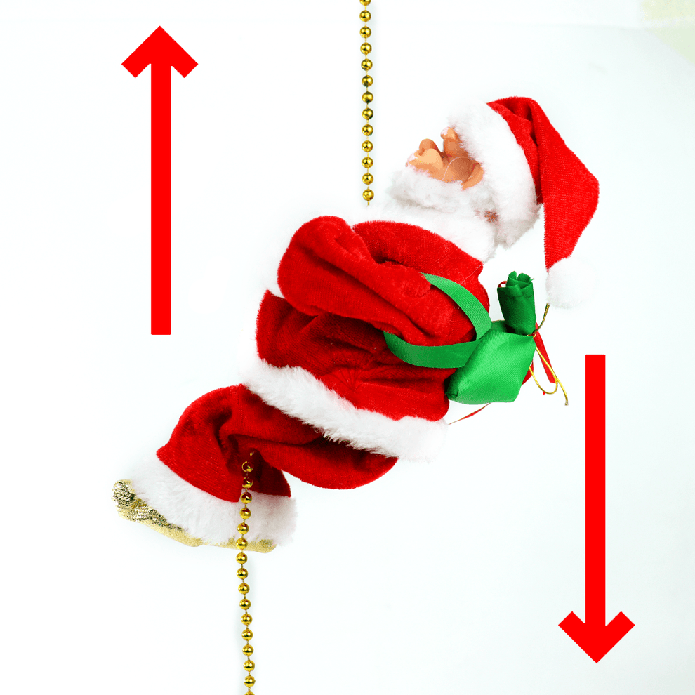 Papá Noel Escalador con Sonidos - Estrena decoración navideña (NO incluye pilas)✨HOY 30%DCTO