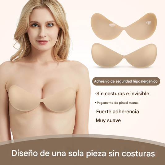 Brasier Adhesivo en Silicona para escotes - Realza tus senos, es invisible, reutilizable y ajustable✨ 30%DCTO
