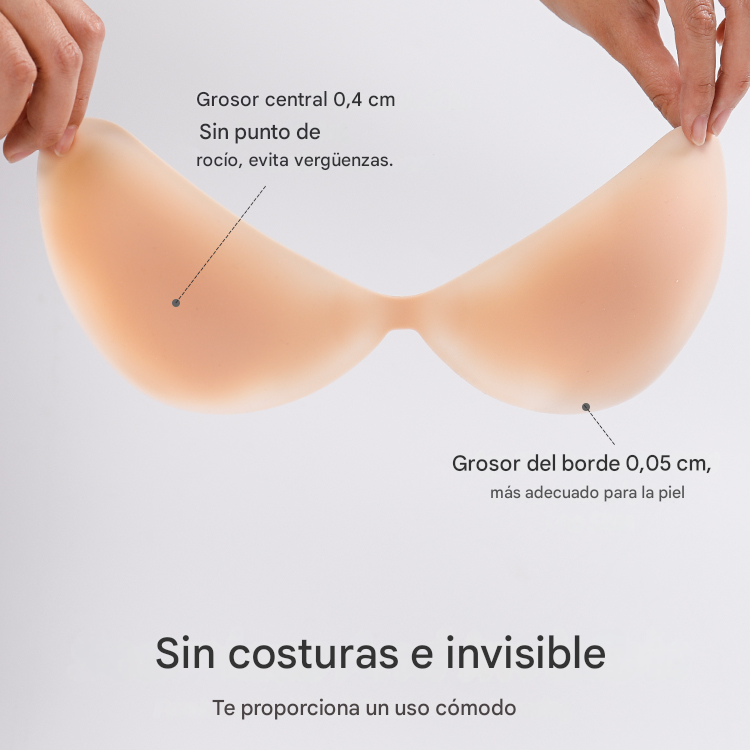 Brasier Adhesivo en Silicona para escotes - Realza tus senos, es invisible, reutilizable y ajustable✨ 30%DCTO