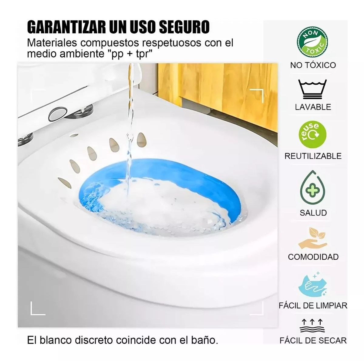 Baño perineal plegable con bomba de alivio para las hemorroides - Alivia el dolor y la inflamación